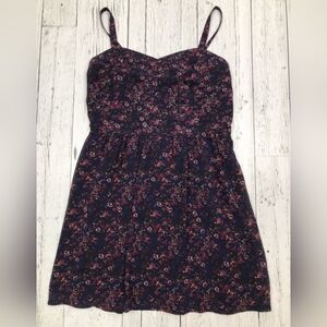 Garage Purple/Navy Floral Mini Dress Size XS
